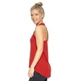 thumbnail image 2 of Expert Brand USA-Made Women's Siro Casual V-Neck Tunic Tank Top, Scarlet, XL, 2 of 8