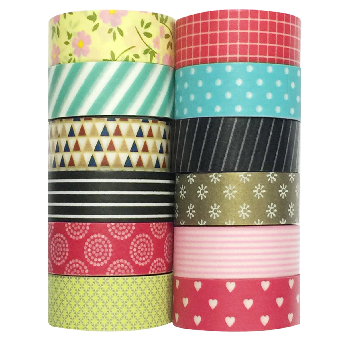 Wrapables Washi Tapes Decorative Masking Tapes, Set of 12, ADSET21