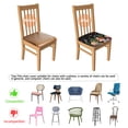 thumbnail image 5 of Red Mushroom Snail Black Seat Covers for Dining Room Chairs Set Of 4,Stretch Printed Washable Chair Seat Cover with Elastic Ties and Button,Removable Waterproof Couch Cushion Covers, 5 of 6