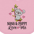 thumbnail image 4 of Inktastic Nana and Pappy Grandchild Koala Girls Baby Bib, 4 of 4