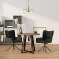 thumbnail image 1 of vidaXL Swivel Dining Chairs 2 pcs Black Velvet, 1 of 5