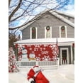 thumbnail image 5 of Christmas Garage Door Banner Cover 6 x 13 ft, Christmas Snowman Rustic Red Wood Grain Christmas Garage Door Decorations Holiday Christmas Backdrop Decor for Winter New Year Xmas Party, 5 of 6