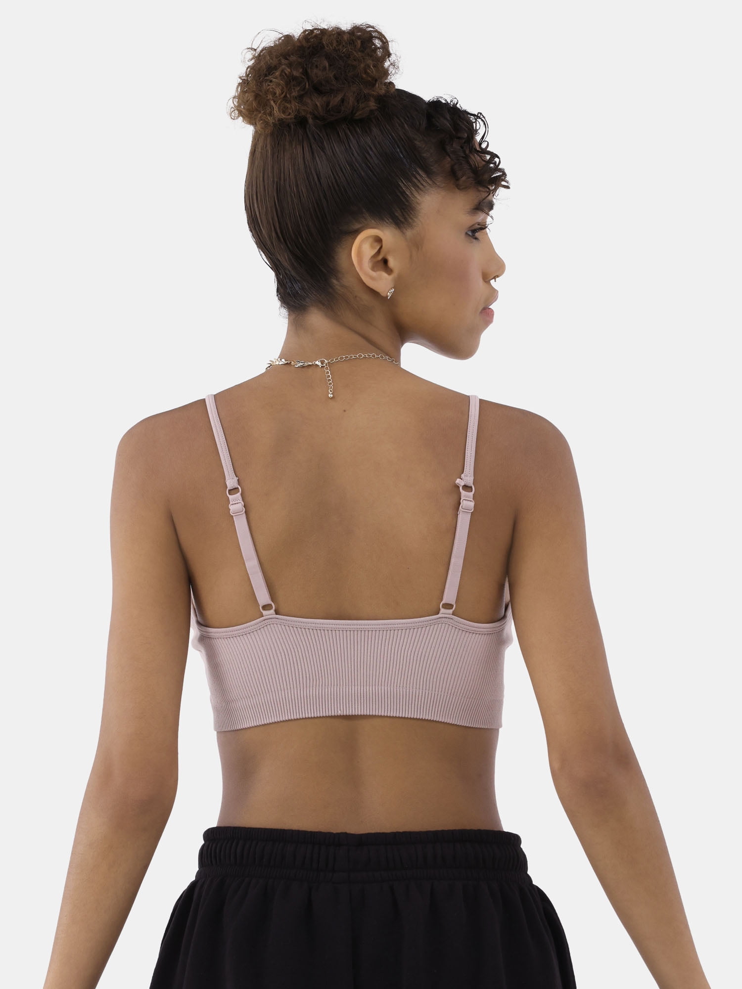 No Boundaries Seamless Ribbed Triangle Bralette, Sizes XS-XXXL