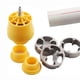 thumbnail image 1 of Roscador de tuberías de agua modificado con taladro eléctrico, herramienta para roscar PVC, kit de plomería para roscar tuberías de PVC, matriz redonda reutilizable para tuberías de plástico (con 3, 1 of 6