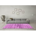 thumbnail image 3 of Ahgly Company Indoor Square Solid Pink Modern Area Rugs, 4' Square, 3 of 4