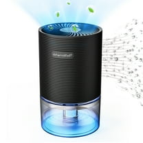 Alrocket Small Dehumidifiers for Bedroom 27oz with Auto-off,7 Colors LED Light up to 215 sq.ft-Black