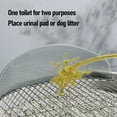 thumbnail image 4 of Plateau de Pot pour Chien Type Baffle, 5cm Seuil Bas Design en Filet d'Acier Inoxydable Anti-Éclaboussures Support de Toilette pour Chien avec Support de Tapis d'Urine et Pelle à Litière pour Animaux d'Intérieur Blanc, 4 of 7