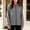 Gray, variant on BaoFuBaoMei Womens Sweatshirt Thumb Holes Plus Size Full Zip up Long Sleeve Hooded Neck Hoodies Solid Fall Winter Tops with Zip Pockets