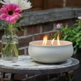 thumbnail image 4 of TIKI® Brand 7 Inch Diameter Ceramic Concrete Bowl White, 4 of 4