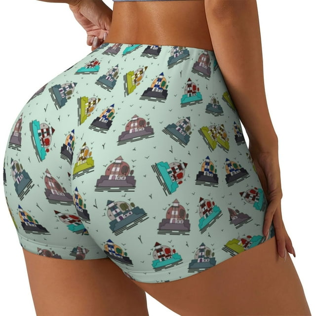 Fotbe Lighthouse Shorts Sin Costuras – Shorts Deportivos de Cintura Alta para Mujer, Elásticos para Gimnasio, Yoga, Running o Ciclismo-Medium