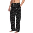 thumbnail image 2 of Uemuo Cute Skull Pattern Men's Wide Leg Palazzo Lounge Pants with Pockets Light Weight Loose Comfy Casual Pajama Pants-XX-Large, 2 of 9