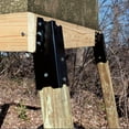 thumbnail image 3 of HME Steel Brackets for 4 x 4 Elevated Wood Support Posts, Black (4 Pack), 3 of 4