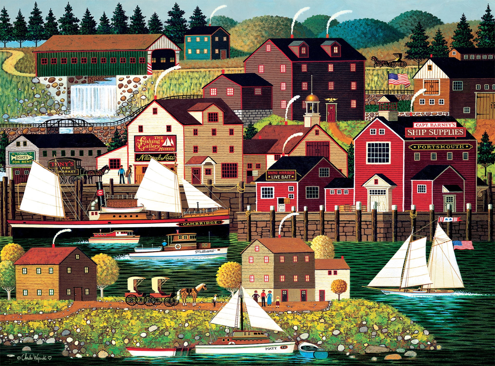 Buffalo Games 1000-Piece Wysocki The Cambridge Interlocking Jigsaw Puzzle for Adults Ages 14+