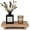 Brown, variant on Black Small Wooden Pedestal Riser Tray, 10" x 4.5" Farmhouse Decorative Soap Dish Holder for Bathroom Vanity, Counter & Kitchen Sink