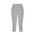 thumbnail image 4 of Clearance Sale! Workout Leggings For Women High Waisted Yoga Pants Quarter Length - Gym Shorts & Yoga Shorts Lightweight Lounge Pants With Hollow Out Design Grey XL Size, 4 of 5