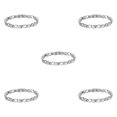 thumbnail image 1 of Brazalete de mujer Sonducket en forma de corazón Plata 5piezas, 1 of 6