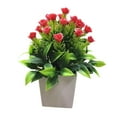 thumbnail image 2 of SPRING PARK Artificial Rose Plant Realistic Fake Tree Potted Home Office, 2 of 7