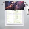 thumbnail image 4 of Fantasy Wolf Curtains Valances for Home Decor Wildlife Animal Purple Starry Sky Thermal Insulated Room Darkening Curtain for Dinning Room 54 by 18 in, 1 Panel, 4 of 6
