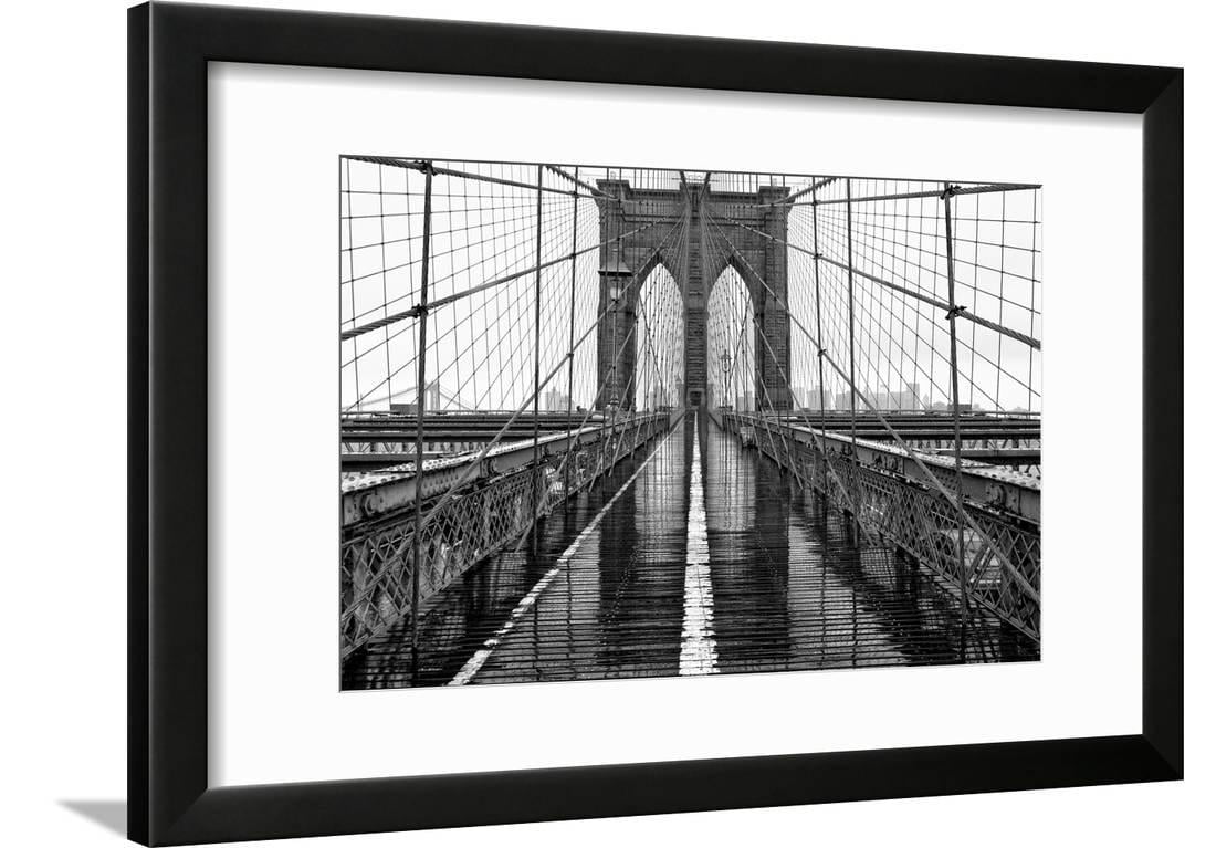 Brooklyn Bridge Framed Print Wall Art by PhotoINC Sold by