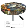 thumbnail image 4 of Balery Sunflower Field Spotted Dog Fundas de asiento para taburete de bar redondo de tela de terciopelo ajustables que protegen de arañazos y manchas para sillas de 14 a 17 pulgadas.-12 inch, 4 of 7