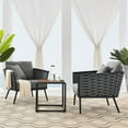 thumbnail image 6 of Modway Stance 3 Piece Outdoor Patio Aluminum Sectional Sofa Set in Gray Charcoal, 6 of 10