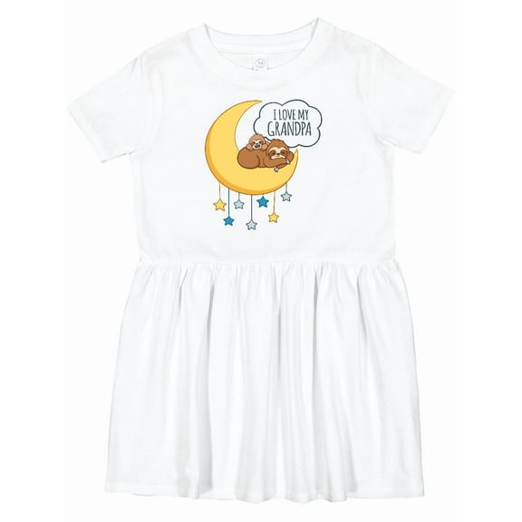 Inktastic I Love My Grandpa Girls Toddler Dress