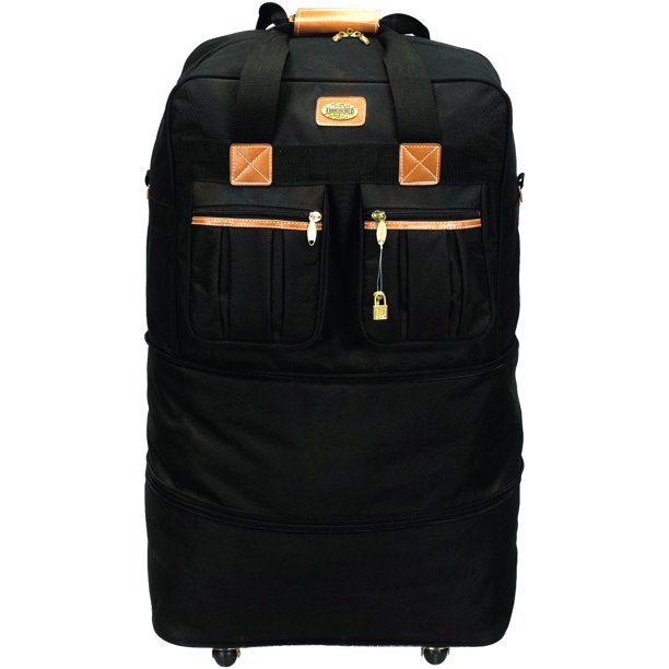 Transworld 40" Expandable Rolling Duffel Bag Wheeled Spinner Suitcase