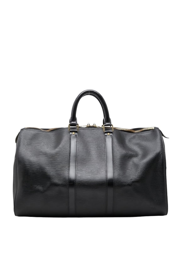 Pre-Owned Louis Vuitton Epi Keepall 45 Boston Bag M59152 Black Noir Leather Men's LOUIS VUITTON