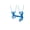 BLUE, variant on Multi-Child Double Glider Swing Kit for Playsets Outdoor Gyms- Double The Fun! Heavy Duty Dual-Ride Tandem Swing, Protective Chains, Hardware FREE Eye Bolt Connectors!