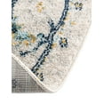 thumbnail image 7 of Unique Loom Madeline Vintage Collection Area Rug - Jackson (5' 3" Round Gray/Navy Blue), 7 of 7
