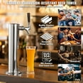 thumbnail image 2 of KFFKFF Solo Tap Draft Beer Dispensing Tower, Keg Beer Tower in Stainless Steel, Kegerator Tower Set with Pre-Set Tubes and Auto-Shut Faucet Shank for Social Gatherings, Bars, Pubs, Eateries, 2 of 9