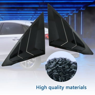 Rear Window Blinds Quarter Louver Cover Black for Honda Civic Sedan 2022 2023