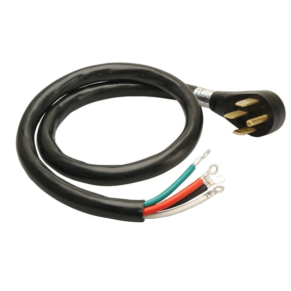 Southwire 9046SW8808 Range Replacement Cord - 6/2-8/2 50-Amp Round SRDT 4-Wire 6' with NEMA 14-50 Plug - Black