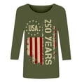 thumbnail image 3 of 250 Anniversary USA Shirt for Women 250Th Anniversary USA Shirt Womens 3/4 Patriotic Flag Print Tops American Indendence Day 1776-2026 T-shirt, 3 of 4