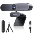 thumbnail image 1 of DEPSTECH Webcam 4K, Zoomable Webcam with Microphone and Remote, Equipped with Sony Sensor, 3X Digital Zoom, Noise-Canceling Mics, Auto-Focus Computer, 1 of 8