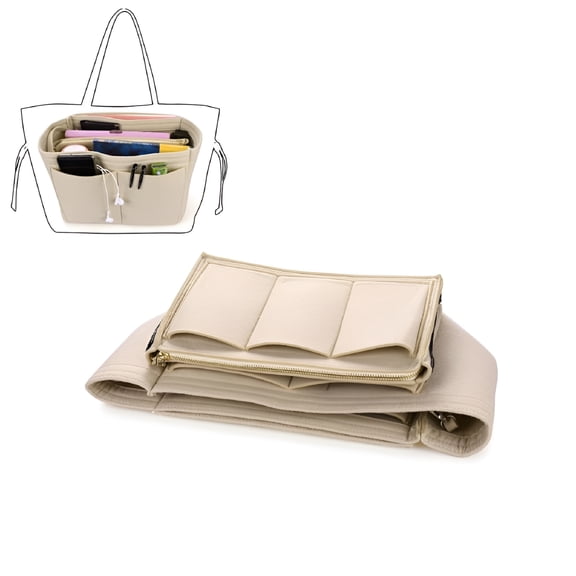 GASTROPOD Purse Organizer Insert for Handbags, Softened Felt Bag Insert Organizer with zipper pocket