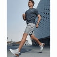 thumbnail image 6 of NORTHYARD Men's Workout Shorts 7 Inch Breathable Athletic Running Hiking Shorts Lightgrey L, 6 of 8
