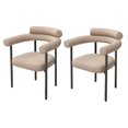 thumbnail image 5 of Coewske 4PCS Kitchen Dining Chair Modern Upholstered Armchair w/ Metal Legs Beige, 5 of 6