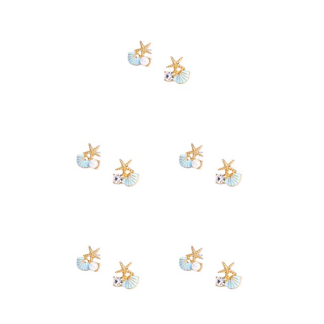 Sonducket 1 par de pendientes de mujer, pendientes de decoración, accesorios de joyería de vacaciones para compromiso, trabajo diario, dorado y Type2 NO2