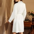 thumbnail image 6 of Gifts for Mom Cotton Robes for Women Fluffy Women's Nightgowns & Sleepshirts Oversize Length Women's Sleepwear House Womens Robe White, 6 of 9