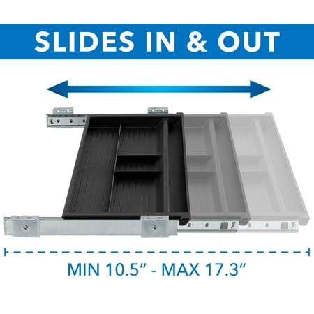 Mount-It! - Under Desk Slide Out Pencil Drawer - Black