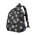 thumbnail image 2 of Golden Retriever Puppy and Dog Paw Backpack for School, Cute School Bag with Adjustable Shoulder Straps and Padded Back, 13.4"x11"x4.7", 2 of 5