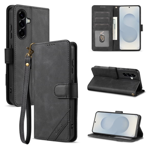 Case for Samsung Galaxy A57 Retro Flip Wallet Leather Phone Cover with Card Slot Stand Holder Shockproof Protective