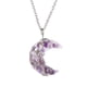 thumbnail image 1 of Zhuge Colgante de collar con forma de árbol de la vida, accesorios para collares para hombres y mujeres, colgante de luna de grava de cristal de colores (hilo de plata violeta), 1 of 5