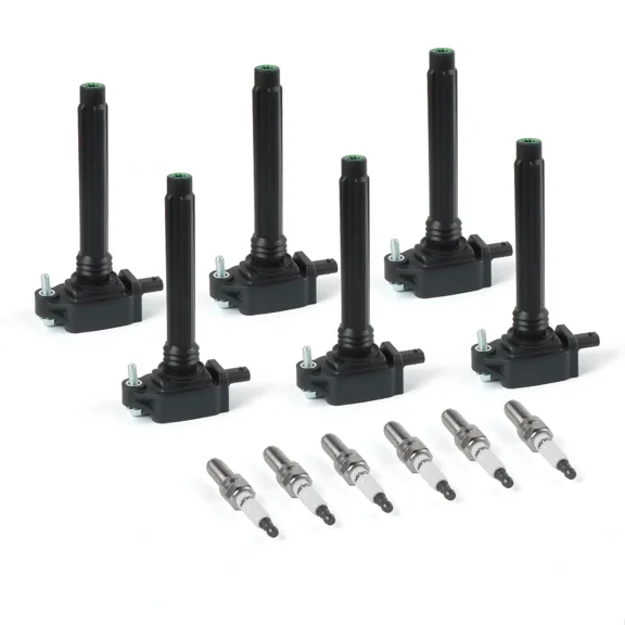 POLARPRA 6pcs Ignition Coil 6pcs Iridium Spark Plug For Jeep Dodge 3.6L UF648