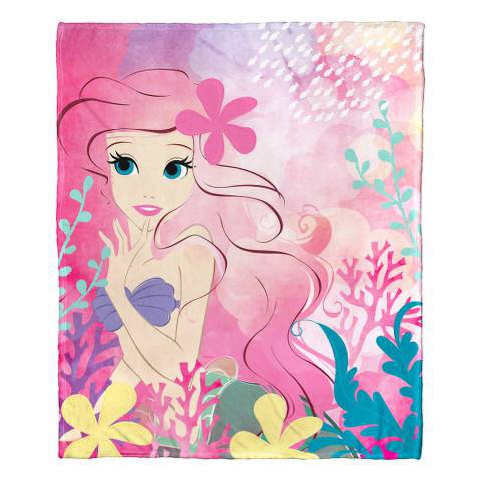The Northwest 1DAR 23600 0007 OOF 50 x 60 in. Disney Little Mermaid Ariel Ursula Silk Touch Throw Blanket Walmart