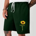 thumbnail image 1 of Puntoco Pantalones Cortos Deportivos Con Bolsillos Informales Elásticos Con Cordones Para Hombre, Pantalones Cortos Para El Hogar, Pantalones De Tres Cuartos, Verde M, 1 of 4