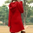 thumbnail image 4 of Chandail en Molleton d'Hiver pour Femmes, Blouse Ample Mi-Longue, Sweat à Capuche Mode, Pull Imprimé de Noël, Cardigan Chaud à Col Rond, 4 of 6