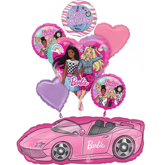 Anagram Dream Together Malibu Barbie Roadster Birthday Party Supplies Balloon Bouquet Decorations