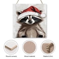 thumbnail image 3 of Raccoon Decorative Wood Hanging Wood Plaque, Rustic Door Sign, Wall Decor Art, Housewarming Gift 12x12 inches, 3 of 8